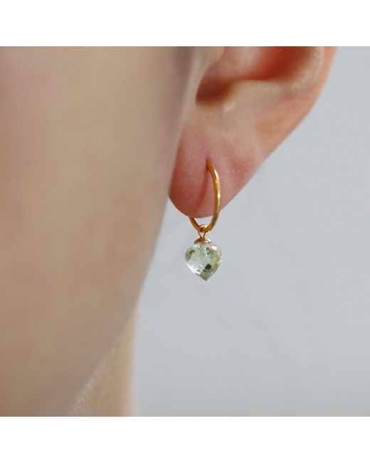 MOUNIR LONDON Metallic Small Amethyst Hoop Earrings
