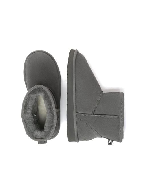 EverAu Australia Gray Ostrich Leather Short Boots