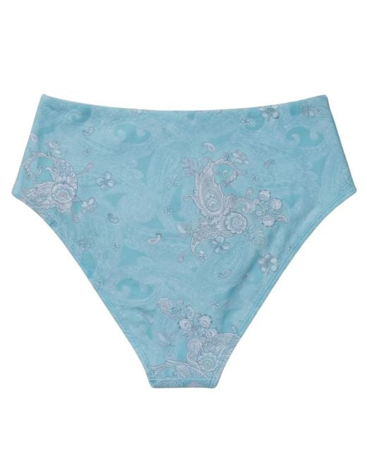 Lords of Harlech Blue Henrietta Paisley Explosion Swimsuit Bottom
