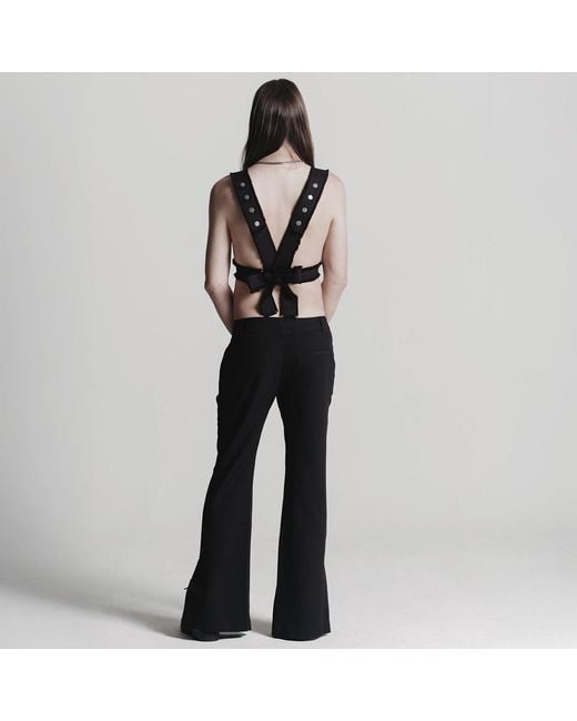 Salteye Studio Black Hand-Frayed Harness for men
