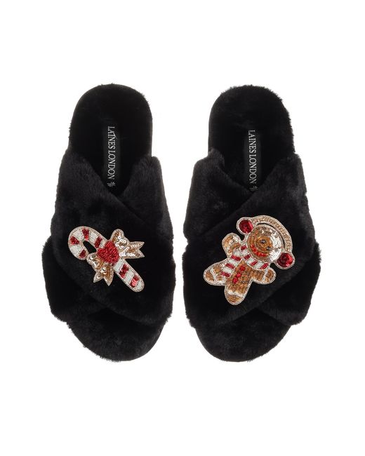 Laines London Classic Laines Slippers With Christmas Gingerbread