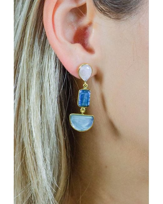 Marcia Moran Blue Napa Earrings