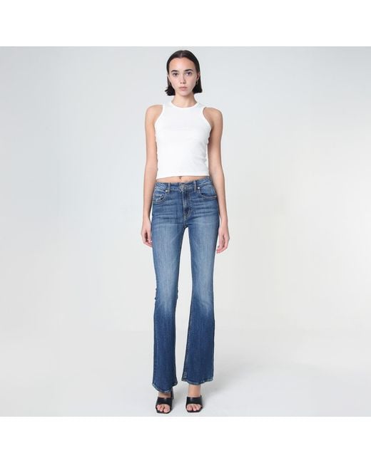 NOEND Blue Grace Mid Rise Flare Jeans