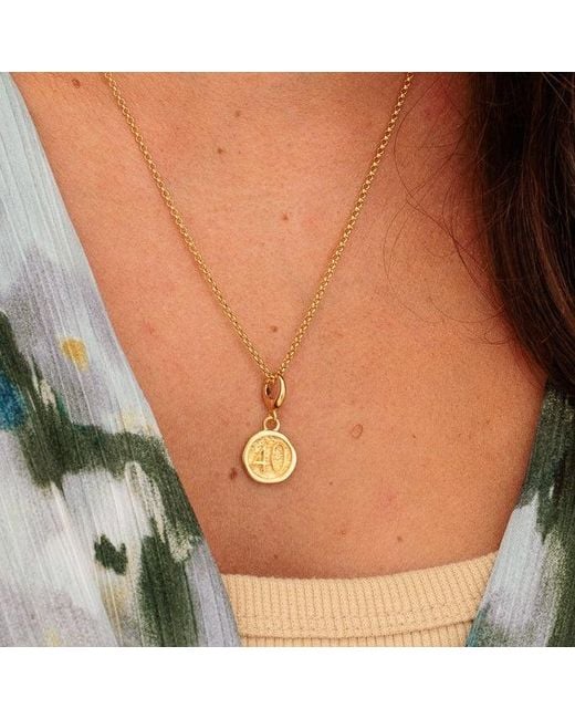 Lily Charmed Metallic Plated Fortieth Birthday Charm Necklace