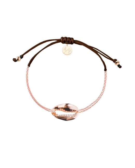 Adriana Pappas Designs White Mini Metal Shell Chain Bracelet