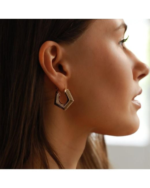Leeada Jewelry Metallic Phoebe Hoops