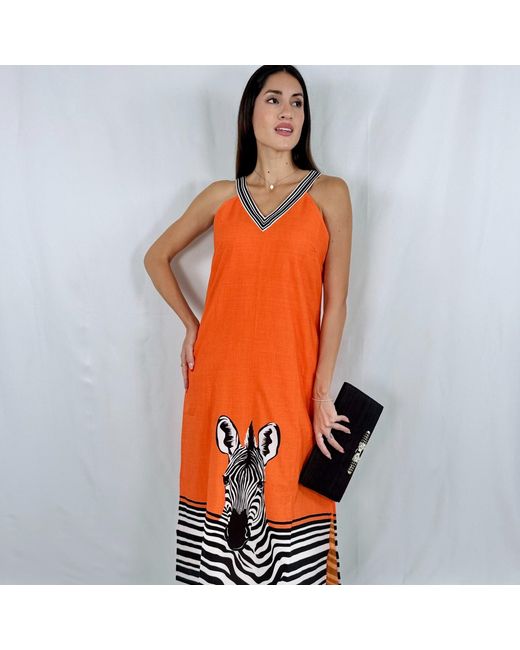 IslaPayal Orange Cabo Midi