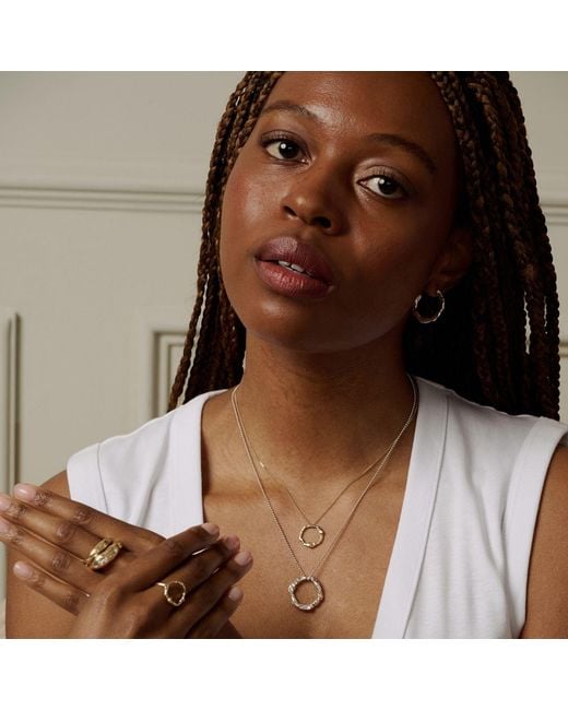 Lulu and Boo Jewellery Metallic Small Molten Halo Solid Necklace
