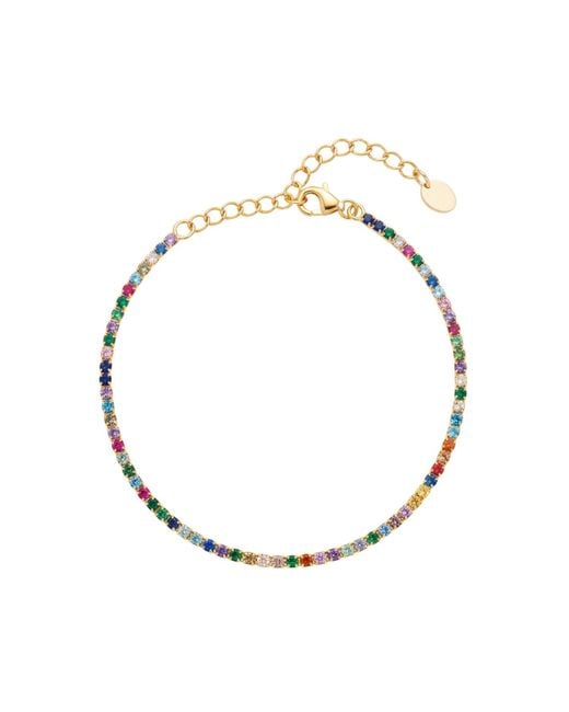 Latelita London Metallic Tennis Bracelet Vibrant Cz