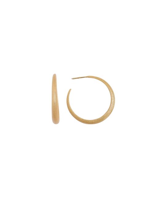 Claire Hill Designs Metallic Brushed Large Tapered Hoop Earrings