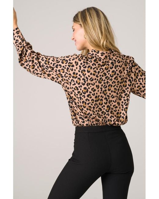 AVANI Apparel Brown Neutrals Kauri Shirt Leopard