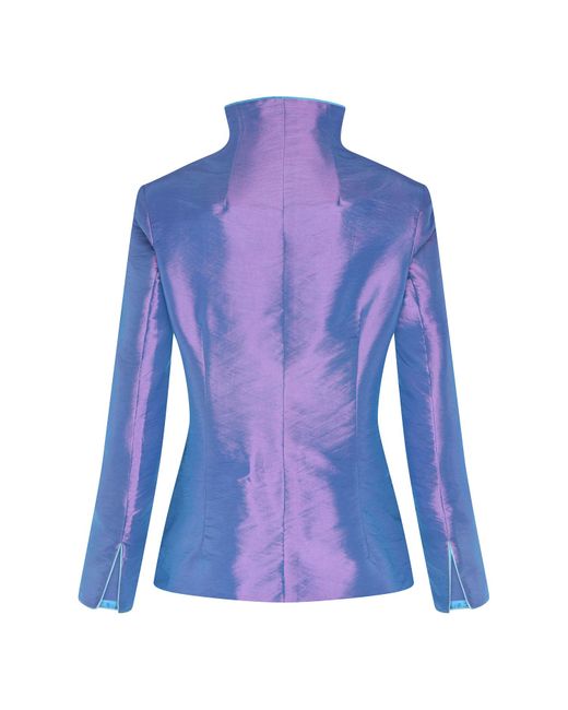 Beatrice von Tresckow Lilac Ice Blue Reversible Short Holden Jacket