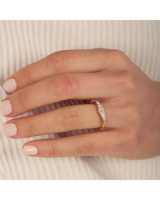 Esterah Metallic Radiant Baguette Ring