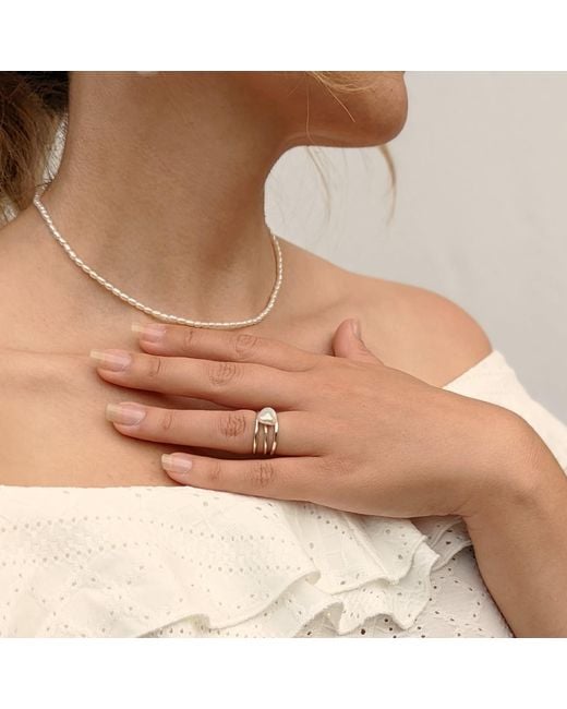 Kiri & Belle Metallic Kira Seed Pearl Sterling Necklace