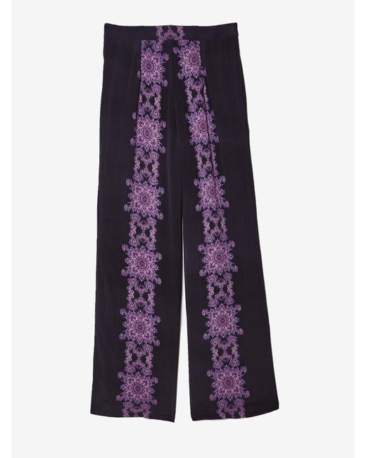 Rose & Nancy Purple Nancy Print Trouser