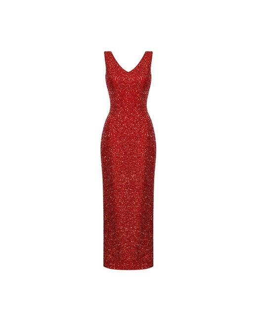 Elsava Red Riva Sequin Dress