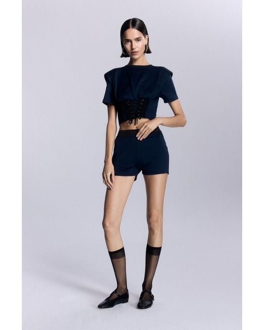 No'design Blue Iris Mini Shorts