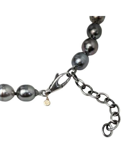 Rahul's Jewels Metallic 18"-20"Adjustable Length Baroque Tahitian Pearl Necklace