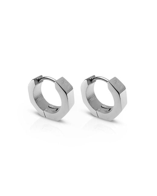 Evie Jewelry Metallic Momentum Waterproof Huggie Hoop Earrings