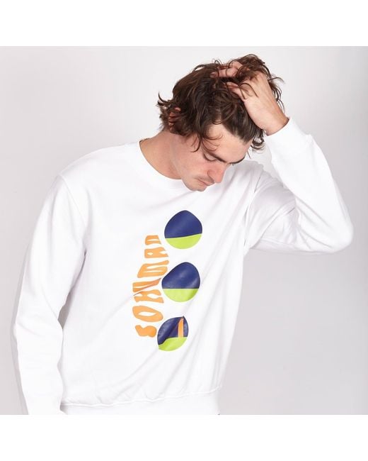 SOHUMAN White Suca Sustainable Sweatshirt