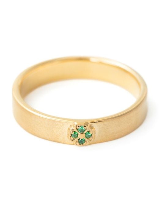Belinda Jewelz Metallic Clover Matte Band Ring