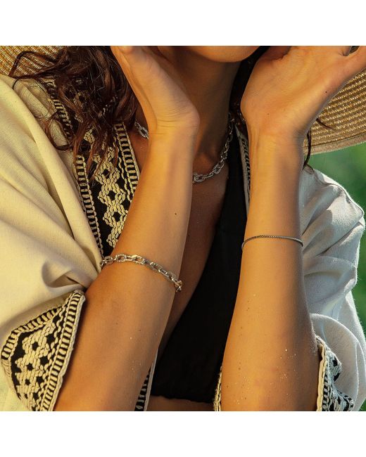 Mejoma Metallic Ancient Elegant Radiance Chunky Chain Bracelet