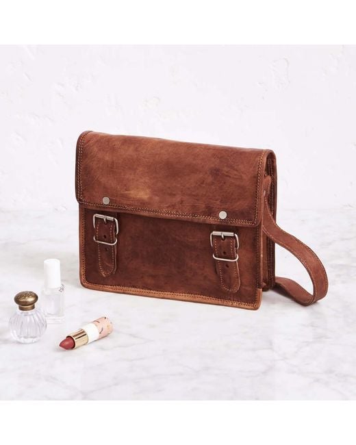 VIDA VIDA Brown Vida Mini Leather 2 Buckle Bag