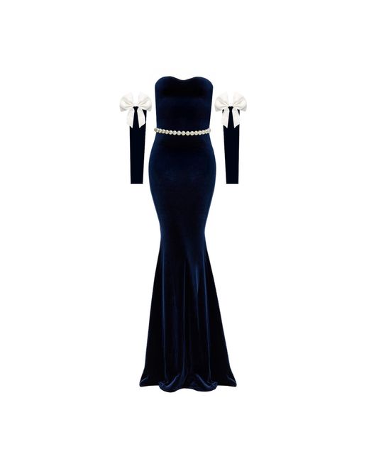 Nur Karaata Blue Lily Throne Gown