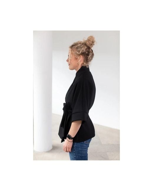 Nola Black Kimono Jacket