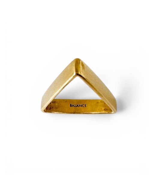 Aki Roc Jewelry Metallic Triangle Balance Ring 6Mm