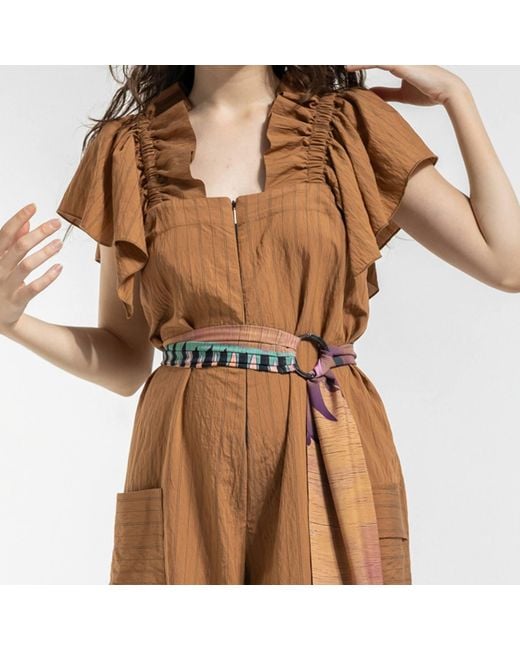 ARTISTA Brown Move Wide Leg Jumpsuit
