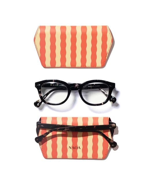 Naoa Orange Neutrals Slim Glasses Case Dunes Print