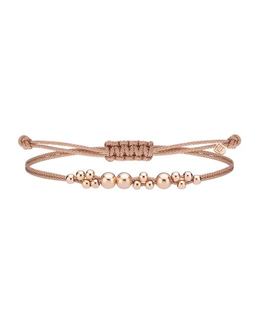 Ecce | Artisan Diamonds Pink 14K Rose Dancing Bubble Ball Bracelet W/ Rope