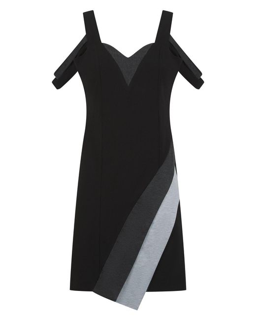 K-Win London Black Off-Shoulder Dress