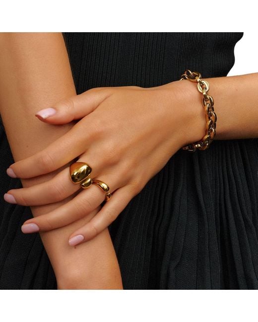 Nialaya Metallic Loop Link Bracelet