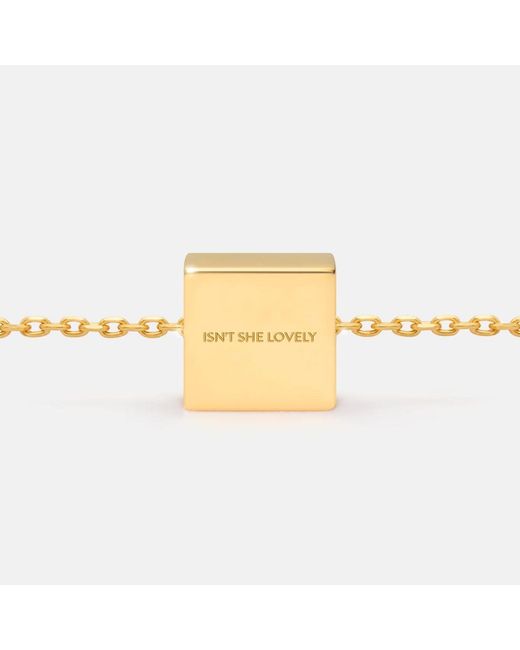 Kouree Yellow 'Isn'T She Lovely' Necklace Pendant Charm