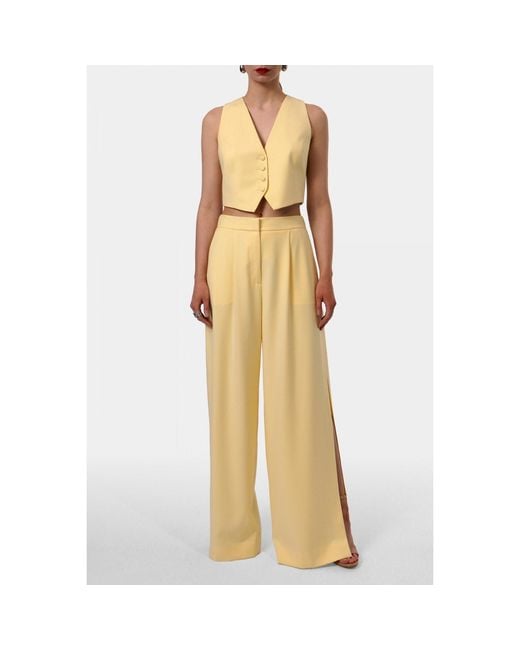 AGGI by HALEWSKI Yellow Sylvia Butter Suit Vest
