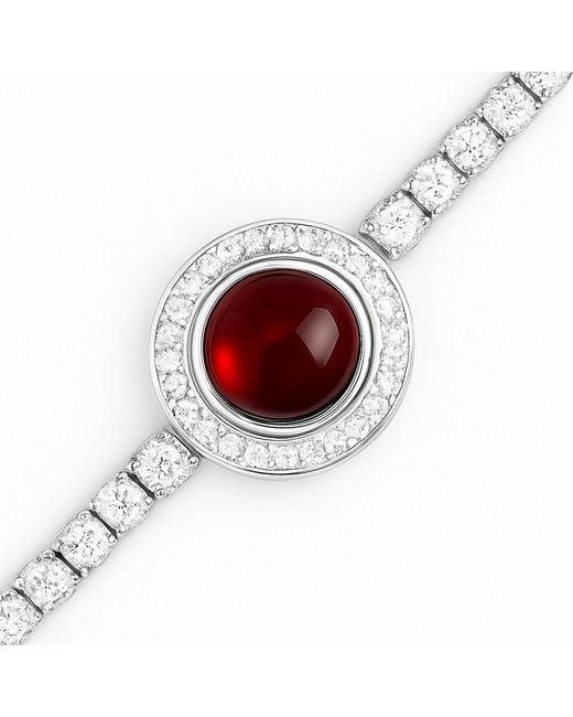 Maison De Gala White Sapphire Halo Bracelet