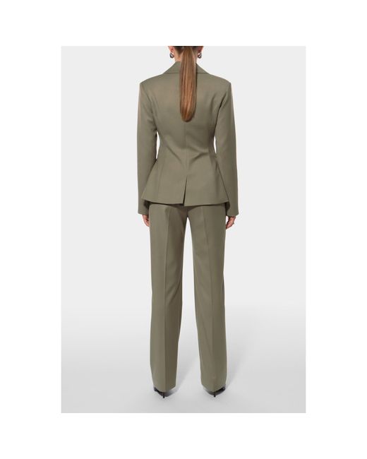 AGGI by HALEWSKI Green Irene Tailored Single-Breasted Blazer