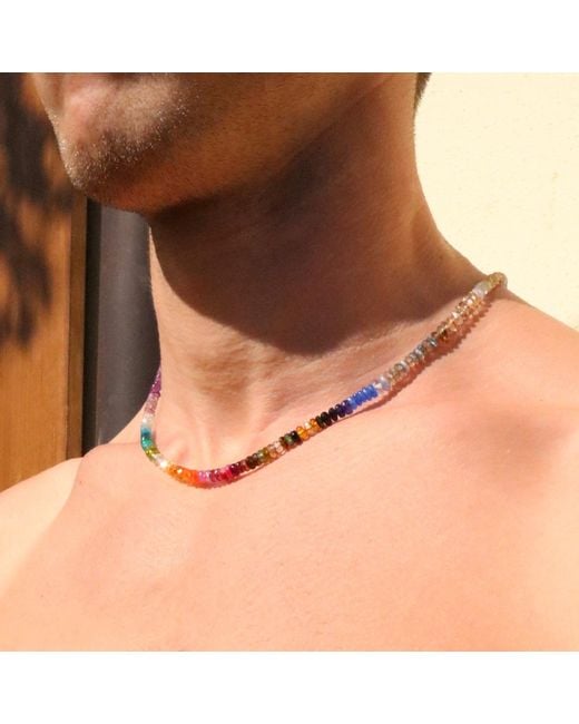 Mineralgems•Studio Multicolor Choker With Precious Gemstones For Him for men