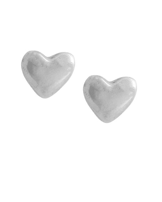 The Gala Gray Heart Stud Earrings