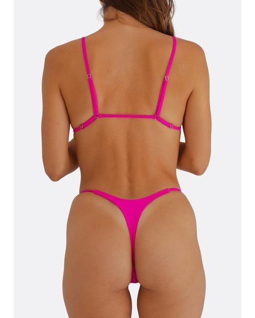 Minimale Animale Pink Wall Street Thong Bikini Bottom