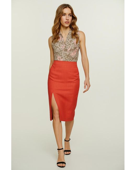Conquista Pink Neutrals Floral Polyamide Jersey Sleeveless Top