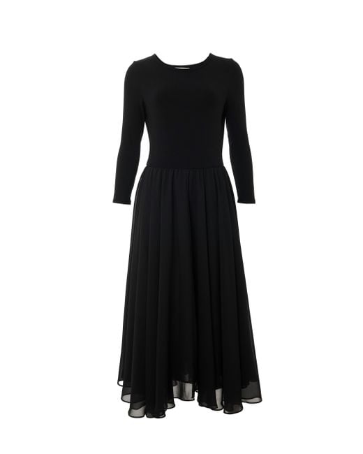 Louche Black Huxley Ballerina Style Maxi Dress