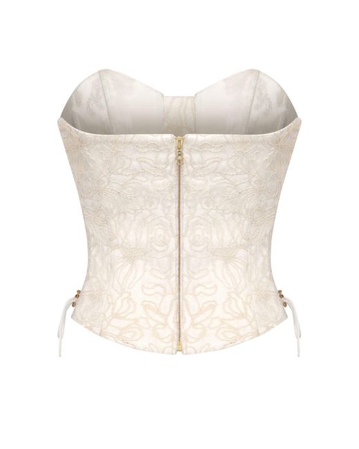Elsava White Ivory Bloom Corset