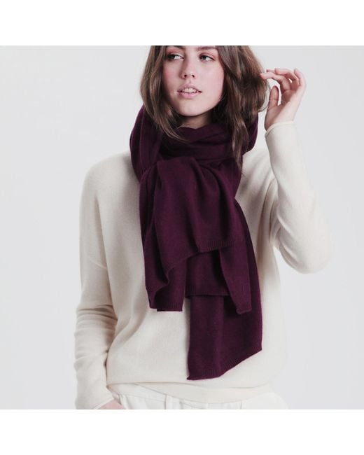 tirillm Purple Alfie Large Cashmere Scarf