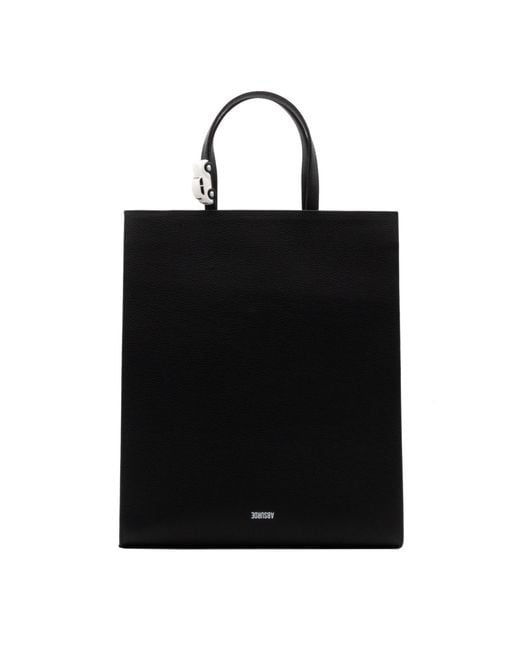 Absurde Black Big Stop Tote Bag for men