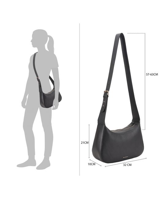 Paul Costelloe Black Indira Crossbody Bag