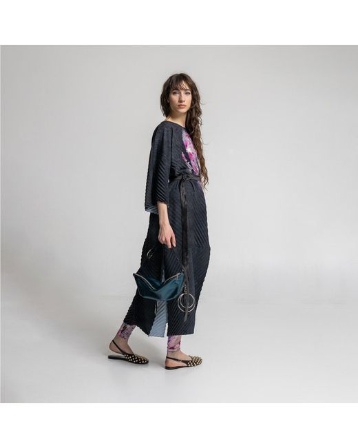 ARTISTA Blue Ruben Pleated Maxi Dress