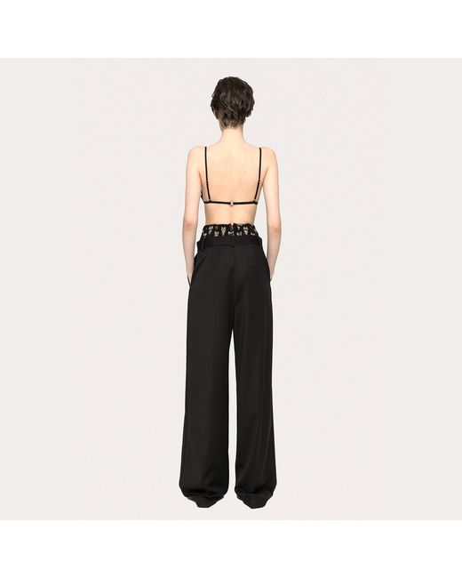 Nissa Black Handmade-Embellishments Tulle Waist Belt